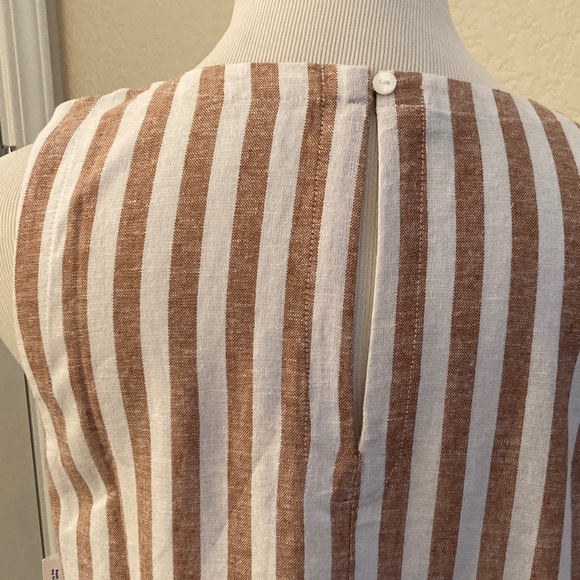 NWT Old Navy Brown and White Striped Dress - Picture 5 of 5